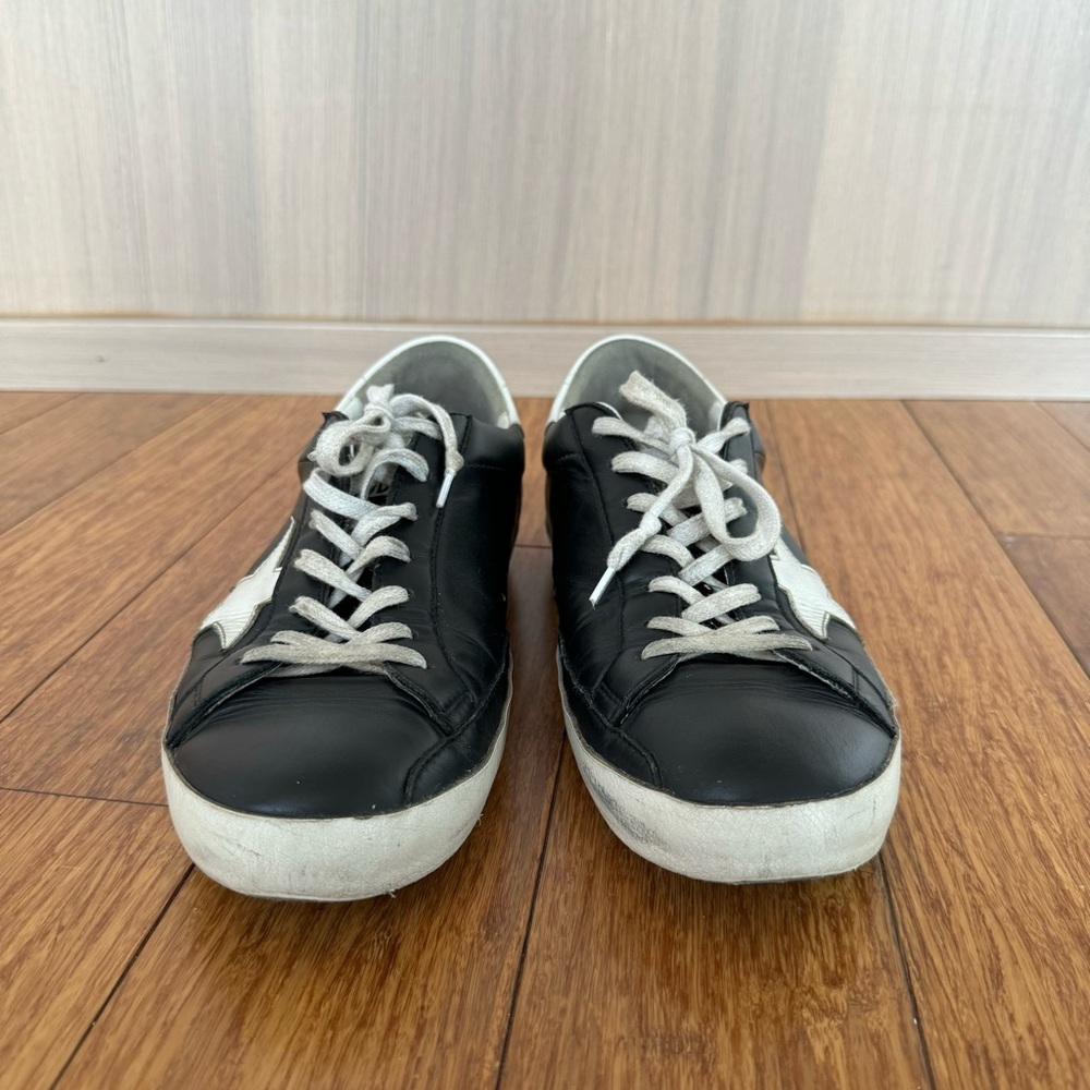 Golden Goose Black and White Sneakers with Vintage-Inspired Design $225 - Picture 4 of 14